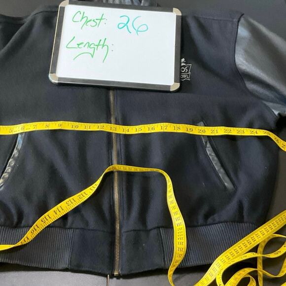 iD Wear Tostitos Fiesta Bowl Bomber Jacket Wool Blend Leather Sleeve Size XL - Picture 7 of 8